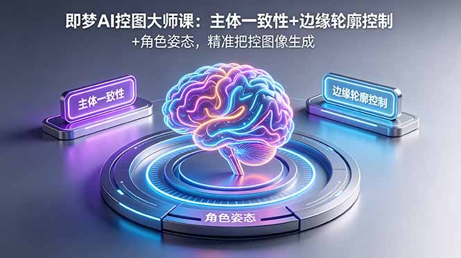 （18619期）即梦AI控图大师课：主体一致性+边缘轮廓控制+角色姿态，精准把控图像生成-宇文网创