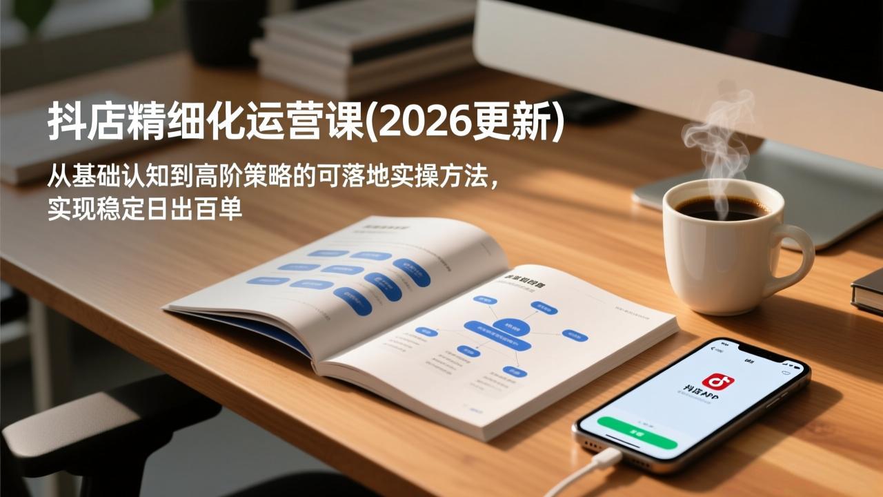 （18421期）抖店精细化运营课(更新5月)，从基础认知到高阶策略的可落地实操方法，实现稳定日出百单-宇文网创