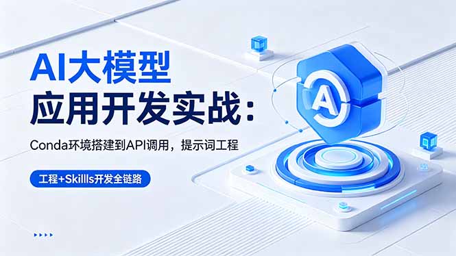 (18518期)AI 大模型应用开发实战:Conda环境搭建到API调用,提示词工程+Skills开发全链路-宇文网创