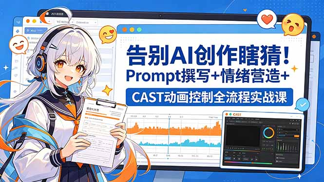 （18473期）告别AI创作瞎猜！Prompt撰写+情绪营造+CAST动画控制全流程实战课-宇文网创