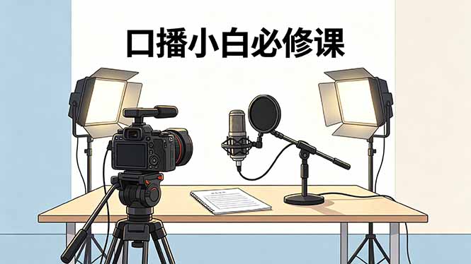（18428期）口播小白必修课：录像收音灯光设备+脚本撰写，搭专业级录制场景-宇文网创