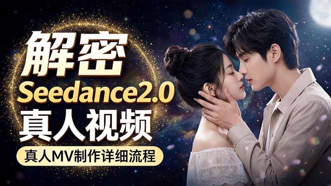 （18289期）Seedance 2.0电影级真人 MV全流程拆解：提示词、运镜、粒子特效，手把手实操-宇文网创