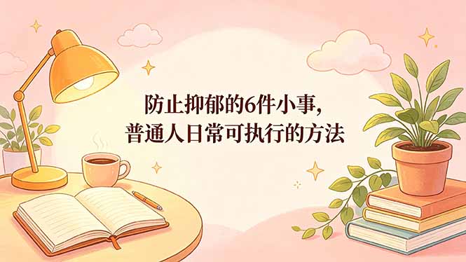 （18385期）付费文章：防止抑郁的6件小事，普通人日常可执行的方法-宇文网创