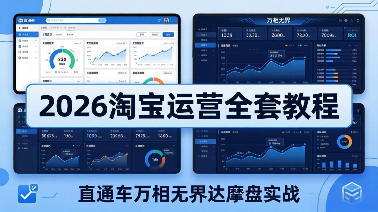 （18373期）2026淘宝运营全套教程(更新5月8日)，直通车万相无界达摩盘实战，从基础到进阶提升流量转化-宇文网创