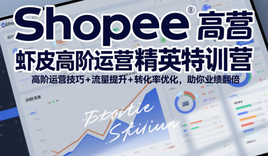 Shopee虾皮高阶运营精英特训营，高阶运营技巧+流量提升+转化率优化，助你业绩翻倍（更新26年5月）-宇文网创