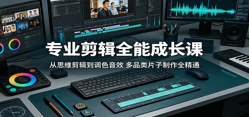 专业剪辑全能成长课：从思维剪辑到调色音效，多品类片子制作全精通-宇文网创