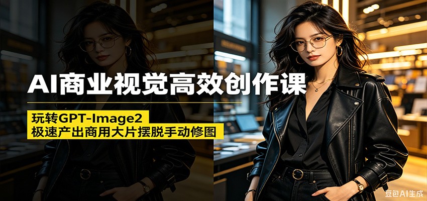 AI商业视觉高效创作课:玩转GPT-Image2,极速产出商用大片摆脱手动修图-宇文网创