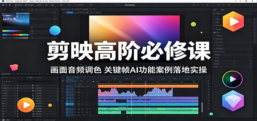 剪映高阶必修课:画面音频调色,关键帧AI功能案例落地实操-宇文网创