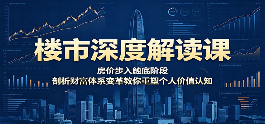 楼市深度解读课：房价步入触底阶段，剖析财富体系变革教你重塑个人价值认知-宇文网创