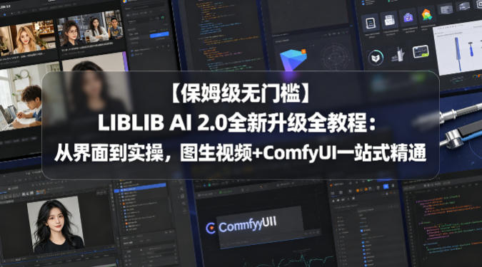 【保姆级无门槛】LIBLIB AI 2.0全新升级全教程：从界面到实操，图生视频+ComfyUI一站式精通-宇文网创