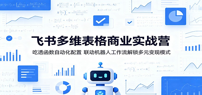 飞书多维表格商业实战营：吃透函数自动化配置，联动机器人工作流解锁多元变现模式-宇文网创