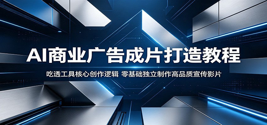 AI商业广告成片打造教程:吃透工具核心创作逻辑,零基础独立制作高品质宣传影片-宇文网创