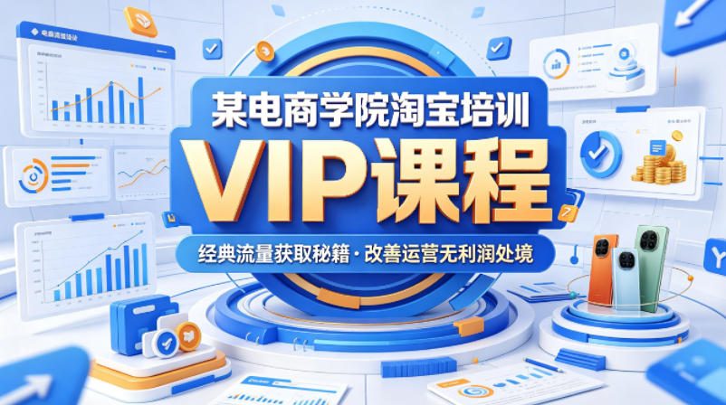 某电商学院淘宝培训VIP课程，各种经典有用的流量获取秘籍，改善运营产品没利润的处境（2026年5月）-宇文网创