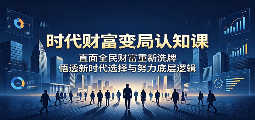 时代财富变局认知课:直面全民财富重新洗牌,悟透新时代选择与努力底层逻辑-宇文网创