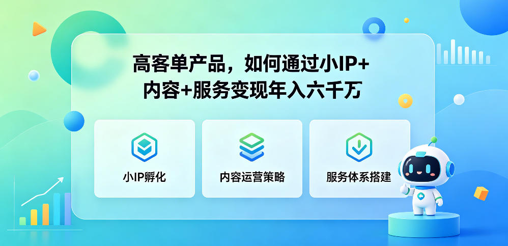 高客单产品,如何通过小IP+内容+服务变现年入六干W-宇文网创