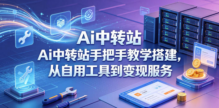 Ai中转站手把手教学搭建,从自用工具到变现服务-宇文网创