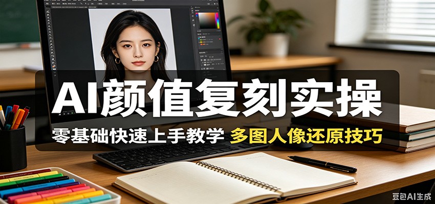 AI颜值复刻实操,零基础快速上手教学,多图人像还原技巧-宇文网创