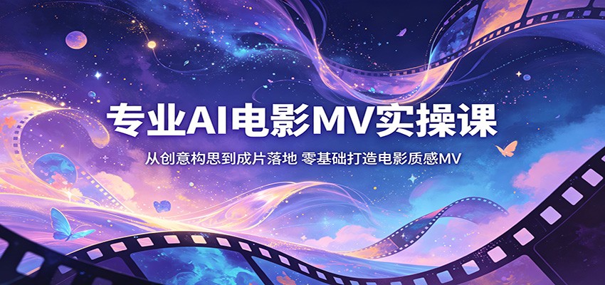 专业AI电影MV实操课：从创意构思到成片落地，零基础打造电影质感MV-宇文网创