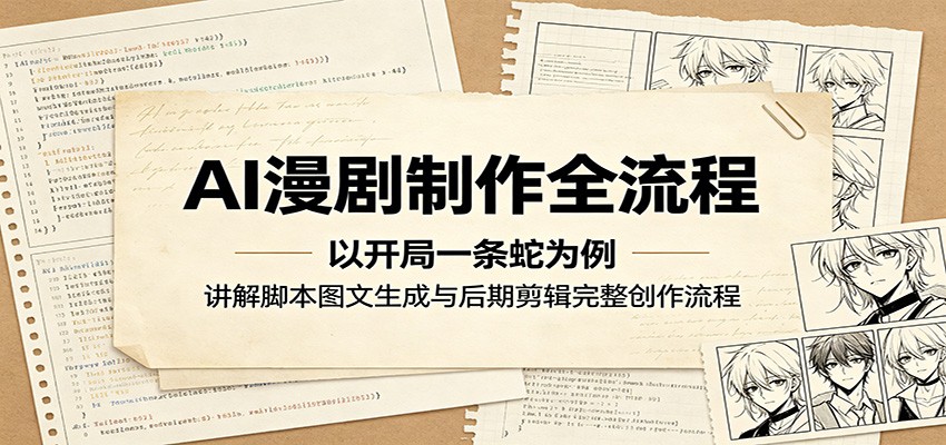 AI漫剧制作全流程:以开局一条蛇为例,讲解脚本图文生成与后期剪辑完整创作流程-宇文网创