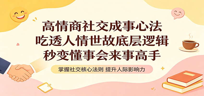 高情商社交成事心法：吃透人情世故底层逻辑，秒变懂事会来事高手-宇文网创