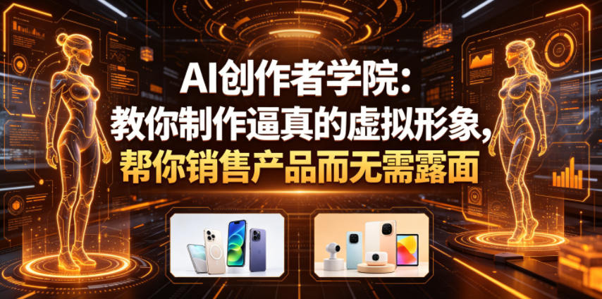 AI创作者学院:教你制作逼真的虚拟形象,帮你销售产品而无需露面【原创双语字幕】-宇文网创