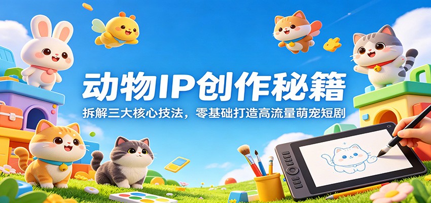 动物IP创作秘籍：拆解三大核心技法，零基础打造高流量萌宠短剧-宇文网创