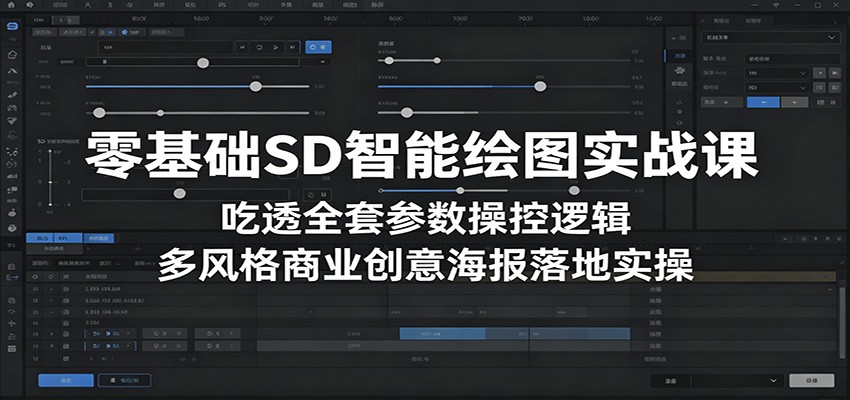 零基础SD智能绘图实战课：吃透全套参数操控逻辑，多风格商业创意海报落地实操-宇文网创
