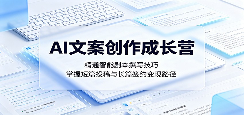AI文案创作成长营:精通智能剧本撰写技巧,掌握短篇投稿与长篇签约变现路径-宇文网创