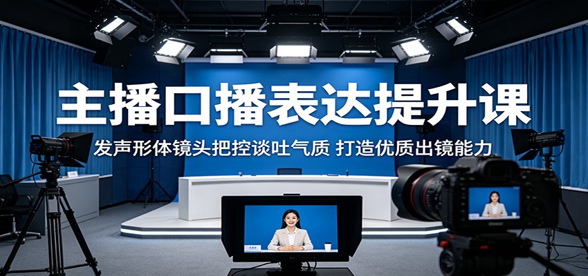 主播口播表达提升课:发声形体镜头把控谈吐气质,打造优质出镜能力-宇文网创