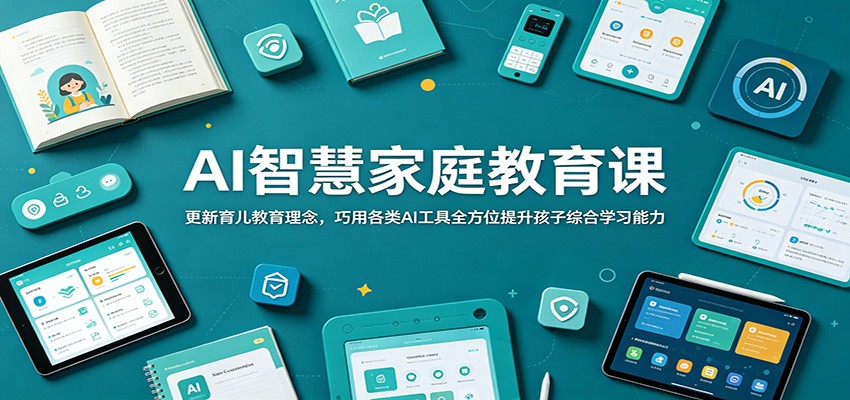 AI智慧家庭教育课:更新育儿教育理念,巧用各类AI工具全方位提升孩子综合学习能力-宇文网创