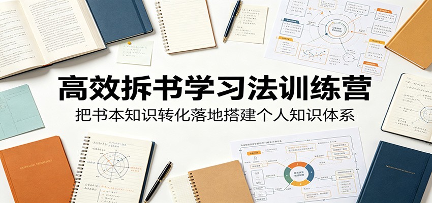 高效拆书学习法训练营，把书本知识转化落地搭建个人知识体系-宇文网创