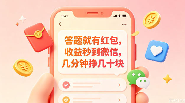 答题就有红包,收益秒到微信,几分钟挣几十块,学生党上班族宝妈都可以玩【揭秘】-宇文网创
