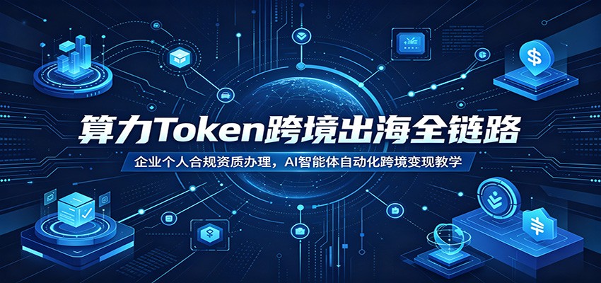 算力Token跨境出海全链路:企业个人合规资质办理,AI智能体自动化跨境变现教学-宇文网创