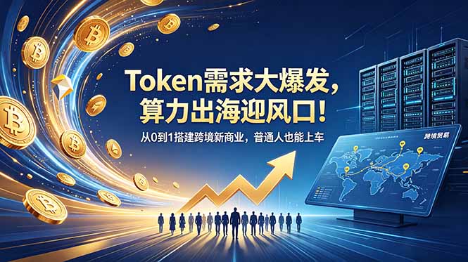 （18889期）Token需求大爆发，算力出海迎风口！从0到1搭建跨境新商业，普通人也能上车-宇文网创
