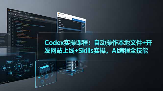 (19009期)Codex实操课程:自动操作本地文件+开发网站上线+Skills实操,AI编程全技能-宇文网创