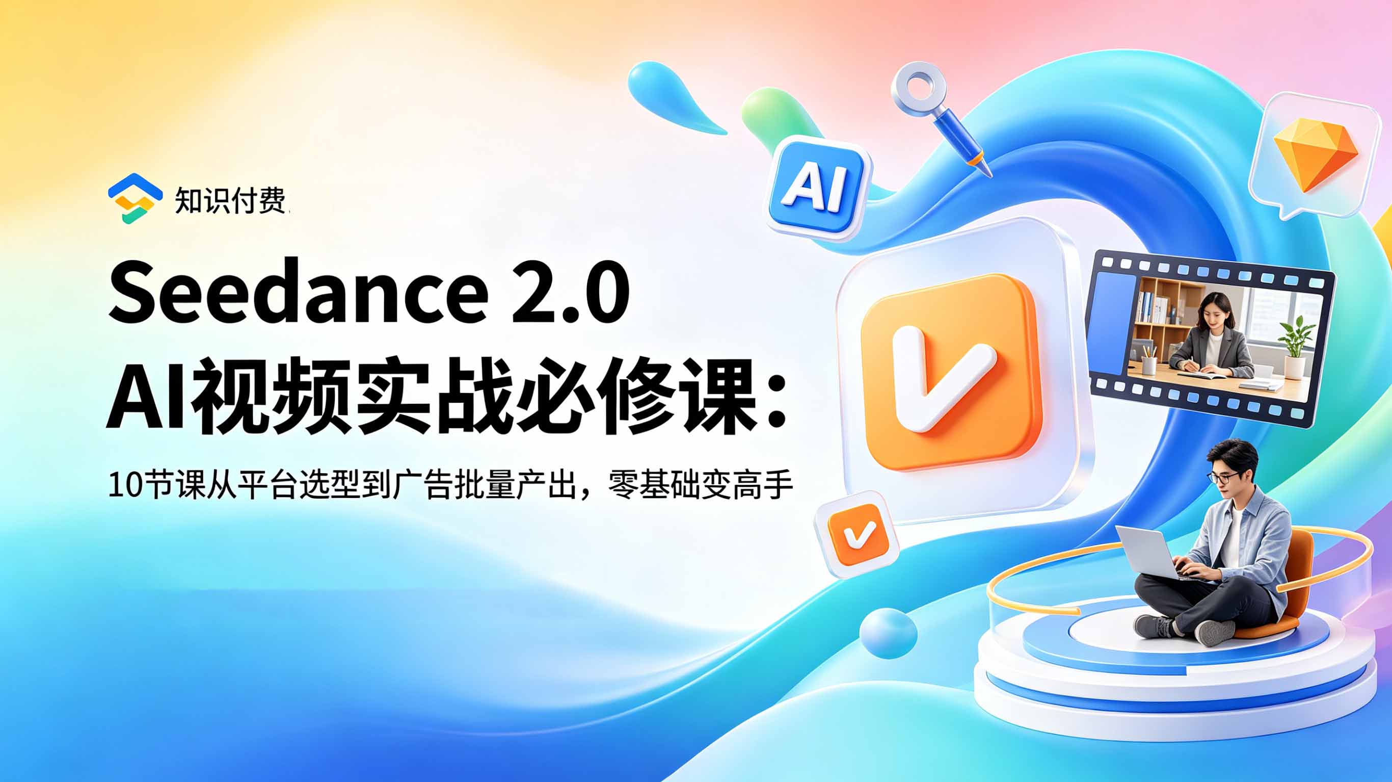（18998期）Seedance 2.0 AI视频实战必修课：10节课从平台选型到广告批量产出，零基础变高手-宇文网创