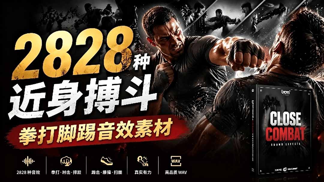 （19072期）宝藏级别音效！2828种近身搏斗拳打脚踢音效素材，全部中文分类，免解压使用  Close Combat-宇文网创
