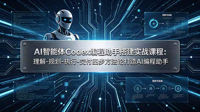 （19124期）AI智能体Codex编程助手搭建实战课程：理解-规划-执行-交付四步方法论打造AI编程助手-宇文网创