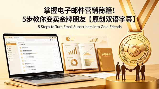 (18923期)掌握电子邮件营销秘籍!5步教你变卖金牌朋友【原创双语字幕】-宇文网创