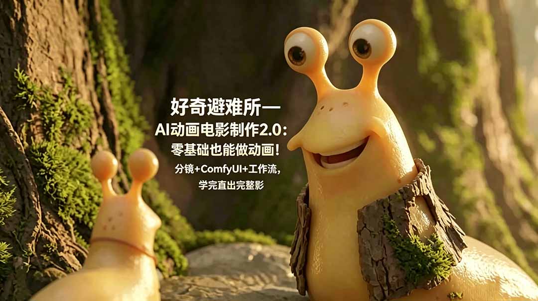 (18924期)好奇避难所—AI动画电影制作2.0:零基础也能做动画!分镜+ComfyUI+工作流,学完直出完整影片-宇文网创
