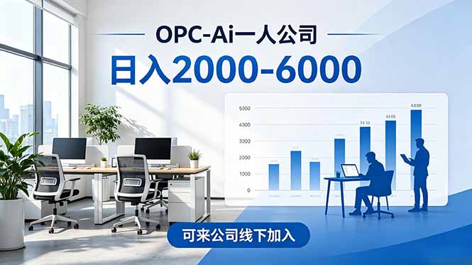 (18809期)2026创业新风口—OPC一人公司模式震撼首发!日收益2000-6000+,项目绿色长久,安全稳健,合…-宇文网创