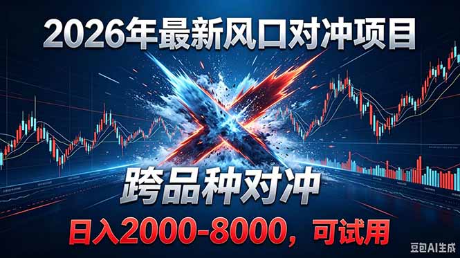 （18827期）2026创业新风口！最新对冲！跨品种对冲！日收益2000-6000+-宇文网创