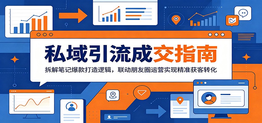 私域引流成交指南：拆解笔记爆款打造逻辑，联动朋友圈运营实现精准获客转化-宇文网创