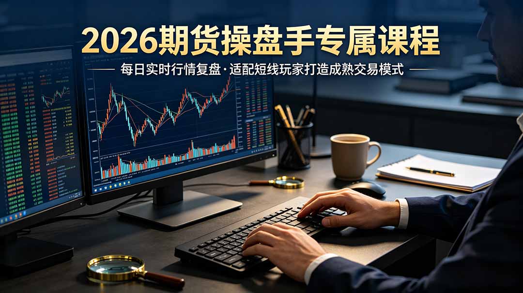 （19093期）2026期货操盘手专属课程-更新6月，每日实时行情复盘，适配短线玩家打造成熟交易模式-宇文网创