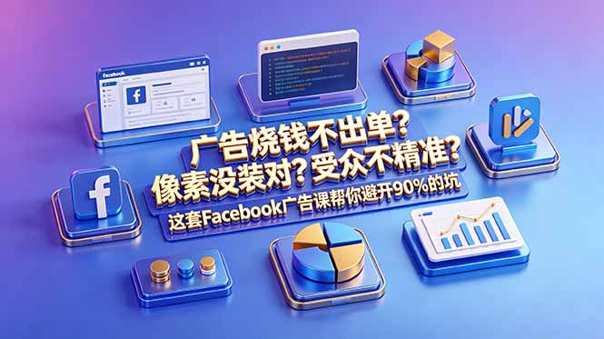 (18850期)广告烧钱不出单?像素没装对?受众不精准?这套Facebook广告课帮你避开90%的坑-原创双语字幕-宇文网创