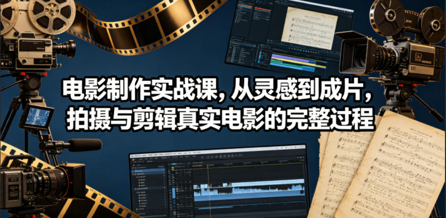 电影制作实战课,从灵感到成片,拍摄与剪辑真实电影的完整过程【原创双语字幕】-宇文网创