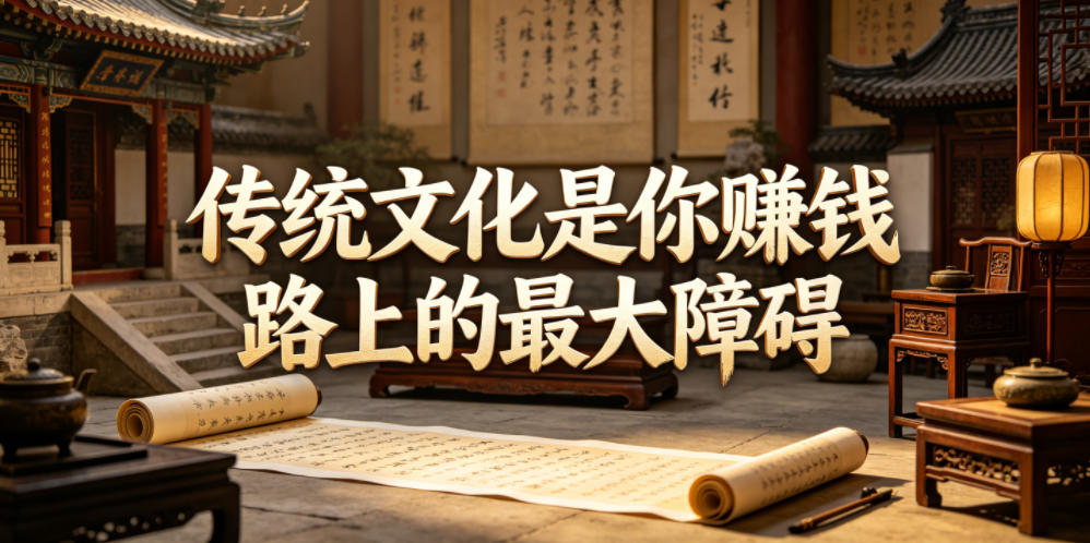 付费文章:传统文化是你賺钱路上的最大障碍-宇文网创