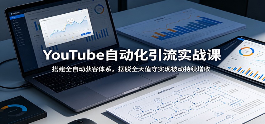 YouTube自动化引流实战课:搭建全自动获客体系,摆脱全天值守实现被动持续增收-宇文网创