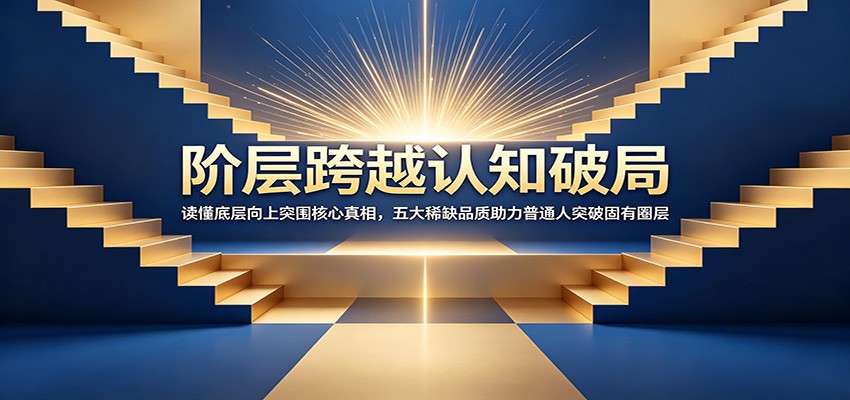 阶层跨越认知破局：读懂底层向上突围核心真相，五大稀缺品质助力普通人突破固有圈层-宇文网创