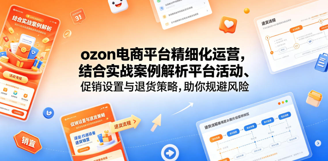 ozon电商平台精细化运营，结合实战案例解析平台活动、促销设置与退货策略，助你规避风险、提升销量-宇文网创